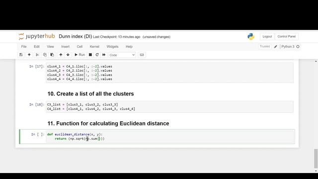 Cluster validation: Dunn index (DI) - Implementation using Python смотреть онлайн