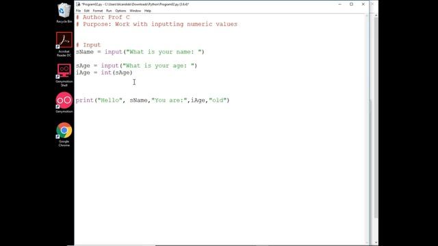 Python work with inputs of string, int and float variables смотреть онлайн