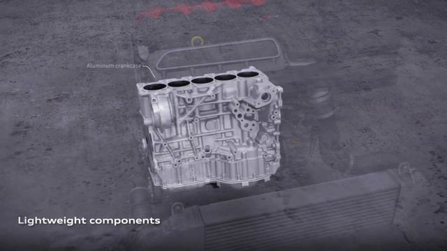 Audi 2.5 TFSI inline five-cylinder engine animation смотреть онлайн