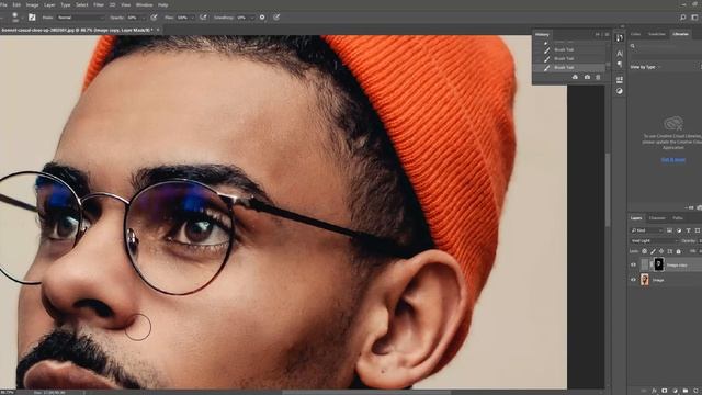 Face retouching in Photoshop CC QUICK смотреть онлайн