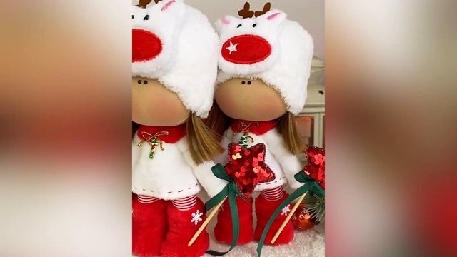 handmade deer christmas doll best gift рождественская кукла олень ручной работы подарочек под ёлку смотреть онлайн