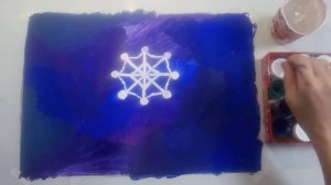 Как нарисовать кружевные снежинки гуашью.