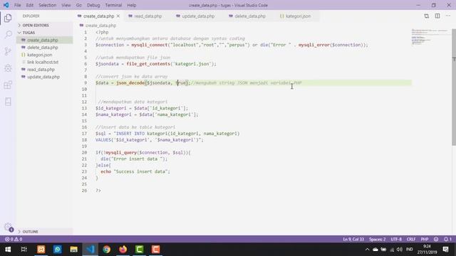 Tutorial CRUD JSON PHP смотреть онлайн