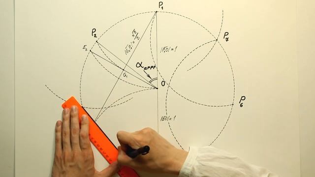 4K Приближенное построение семиугольника, approximate construction for regular heptagon смотреть онлайн
