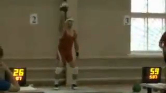 Шевелев Дмитрий Чемпионат ЦВО 2012 г.Новосибирск рывок 32 кг.