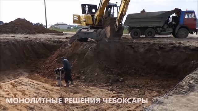 РЫТЬЕ КОТЛОВАНА ПОД ФУНДАМЕНТ С ПОДВАЛОМ с трамбовкой и Коммуникациями смотреть онлайн