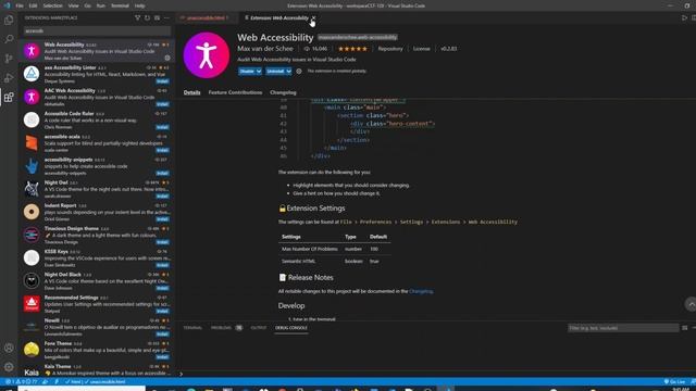 VSCode Accessibility Tutorial: How to use the VSCode Web Accessibility Extension смотреть онлайн