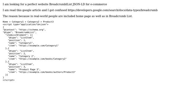 Webmasters: BreadcrumblList JSON-LD Schema Should I include First Home Page in All Category's Page? смотреть онлайн