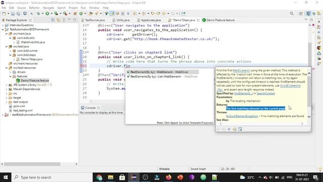 Develop BDD Automation Framework from Scratch | Selenium Java | #findelement in #selenium #webdrive смотреть онлайн