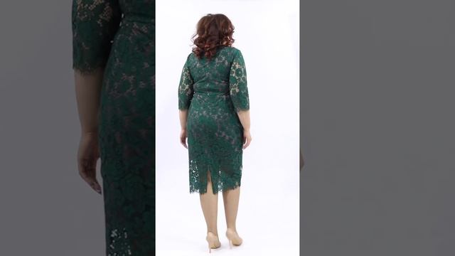 Шикарное кружевное платье зеленого цвета смотреть онлайн