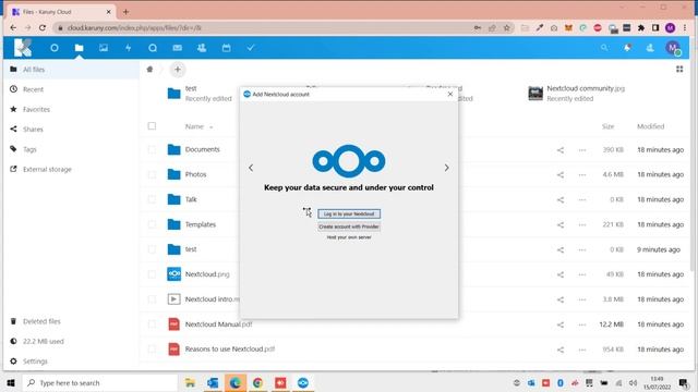 Setup your new Nextcloud account смотреть онлайн
