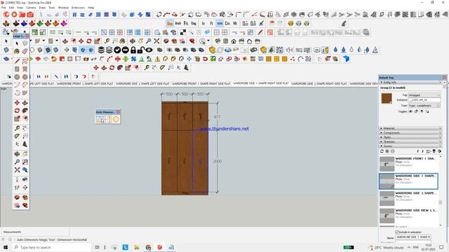 FAST AND SIMPLE ! AUTO DIMENSION TOOL IN SKETCH UP смотреть онлайн