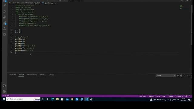 Operators in python Arithmetic | Assignment - Complete Python Development Series Lesson-7 Operator смотреть онлайн
