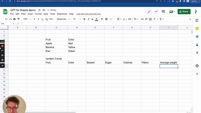 Generate tables of data in Google Sheets with ChatGPT смотреть онлайн