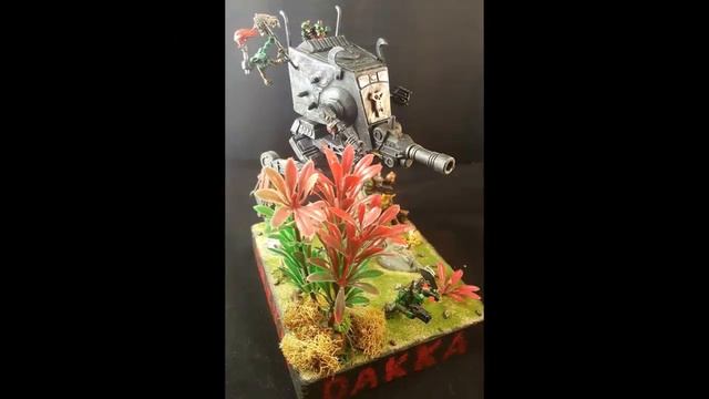MPC Star Wars AT-ST Warhammer 40K Ork Conversion Diorama смотреть онлайн