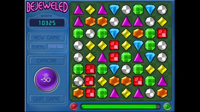 Bejeweled Deluxe 1.862 (Oberon Media Release) (2004) TimeTrial Mode Gameplay смотреть онлайн