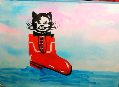 Как нарисовать кота в сапоге. смотреть онлайн