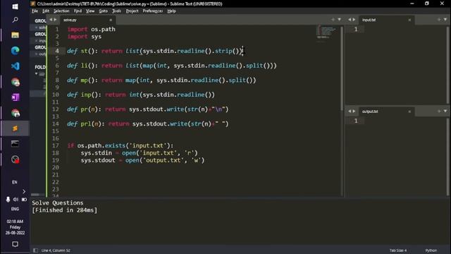 How to Setup Python environment in Sublime Text 3(2022) ? Input-Output Problem (Solved) for python смотреть онлайн