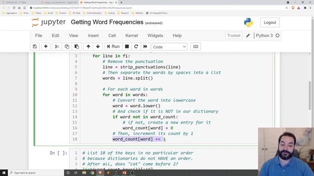 Getting Word Frequency from a Text File using Python Dictionaries смотреть онлайн