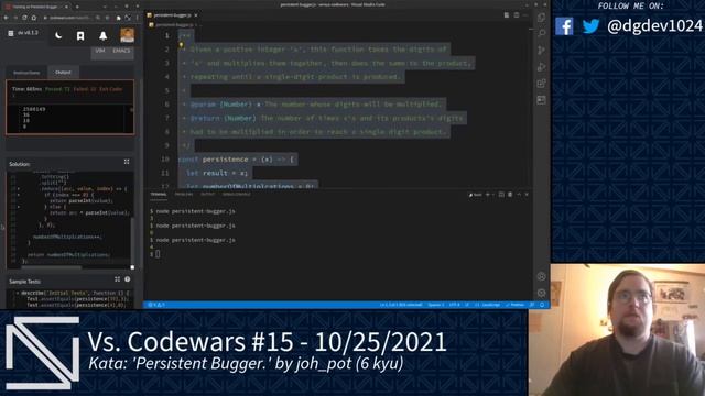 Vs. Codewars #15 - Persistent Buggers, Parity Outliers, Partitioning Zeroes смотреть онлайн