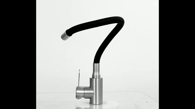 Обзор смесителя для кухни с гибким изливом из нержавеющей стали WISENT 74004-02 смотреть онлайн