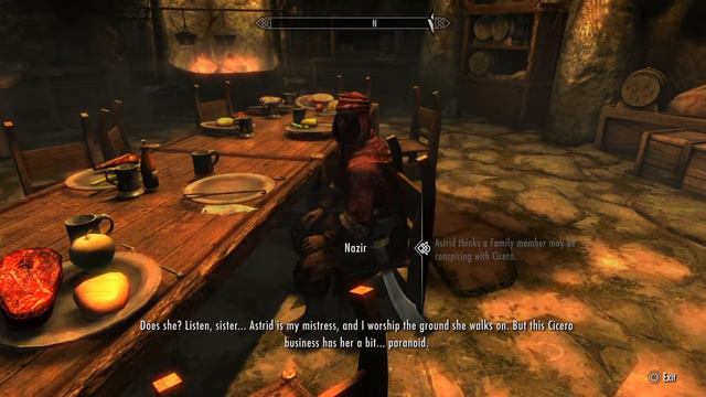 Telling Nazir "Astrid thinks someone is conspiring with Cicero"-Skyrim смотреть онлайн