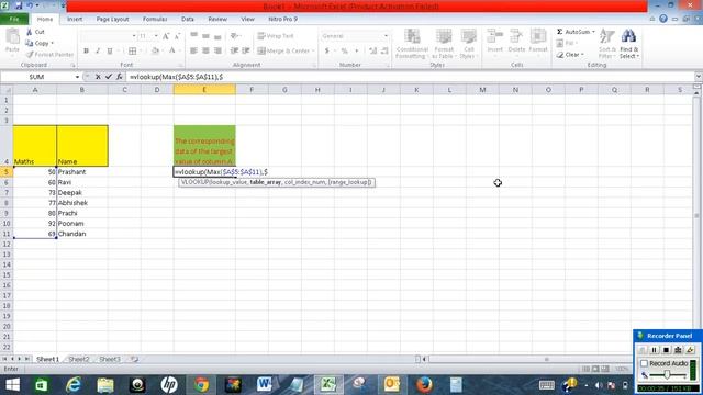 Find the highest value and return the adjacent cell value in Excel смотреть онлайн
