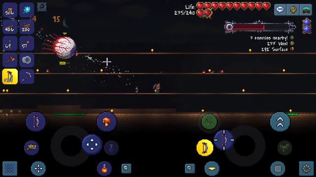 Terraria Mobile 1.4 Eye of Cthulhu Fight! смотреть онлайн