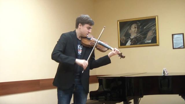 Bach Sonata for solo violin #1 in G minor BWV 1001 Fuga, Азат Нургаянов, скрипка смотреть онлайн