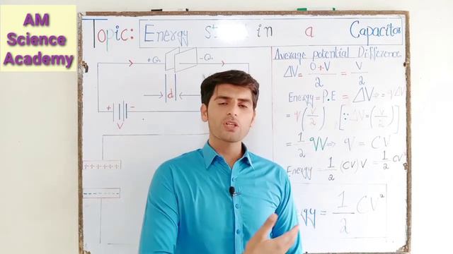 Energy Stored In A Capacitor || Ch#12 Physics Part 2 || AM Science Academy By Faisal Saqlain