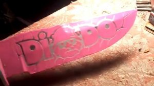 Рисунок на ноже перед травлением.