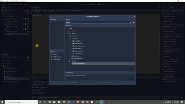 Godot 3.1 - Making a Quit Button смотреть онлайн