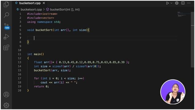 Bucket Sort Algorithm | Lecture-41.2 | C++ and DSA Foundation course смотреть онлайн