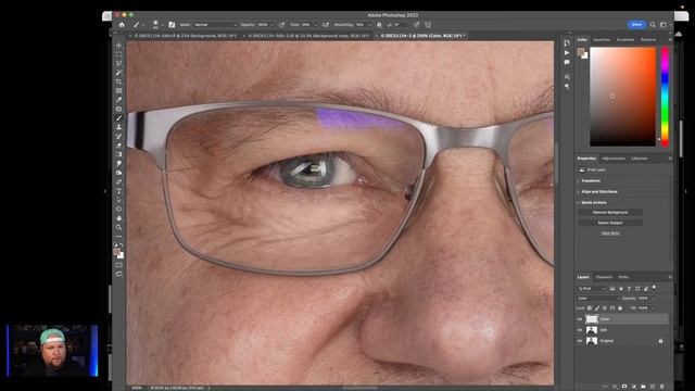 Remove Glasses Reflection Photoshop смотреть онлайн