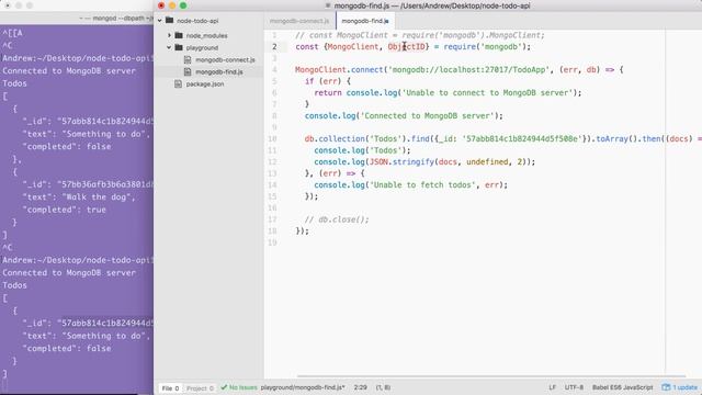 MongoDB Mongoose and REST APIs (Todo API): Fetching Data смотреть онлайн