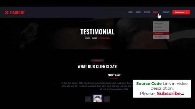 *Barber Shop Website Template - Salon Website Template Free смотреть онлайн