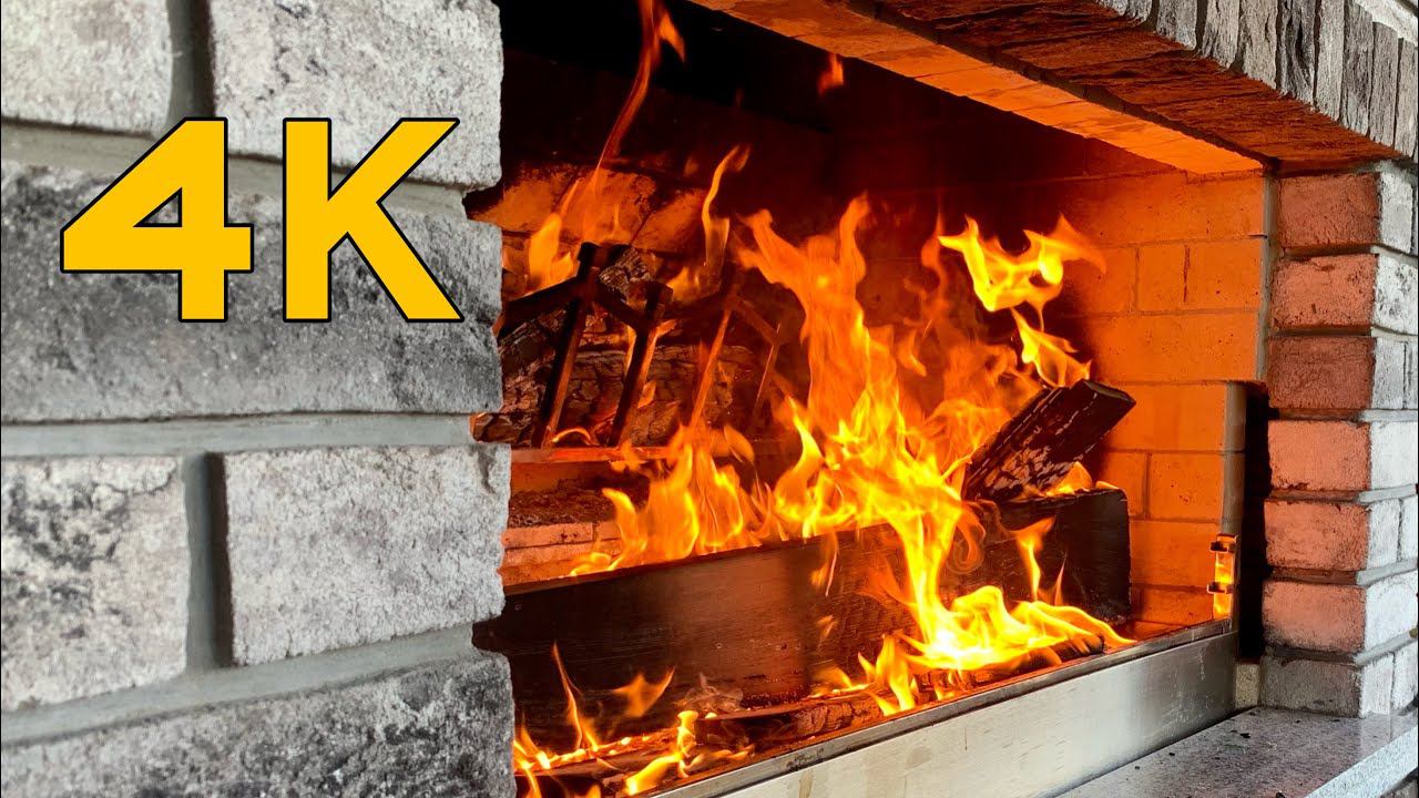 Камин 4к | Fireplace 4к | Звук огня |