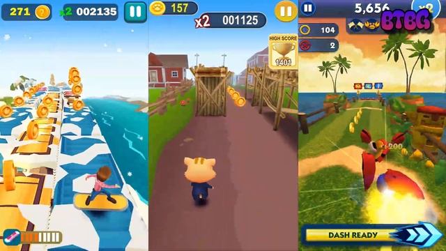 Subway Princess Runner vs Cat Endless Run vs Sonic Dash Gameplay смотреть онлайн