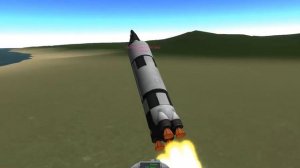 KSP  первый запуск ракеты