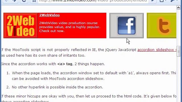 Embedding jQuery Horizontal Accordion, Free HTML смотреть онлайн