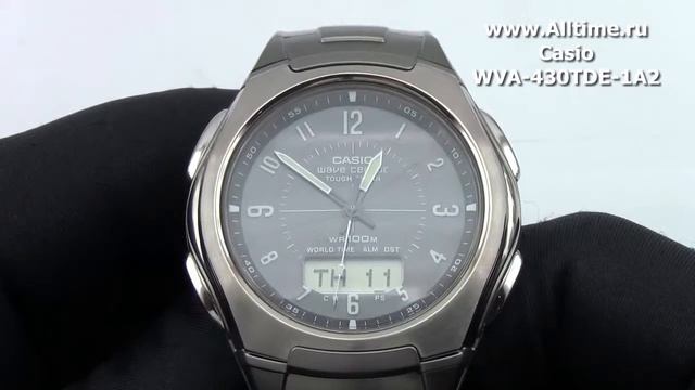 Мужские японские наручные часы Casio WVA-430TDE-1A2 смотреть онлайн