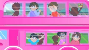 Rodas no ônibus | Desenhos animados para crianças | rima Popular | Rosa da ponte dobro Bus