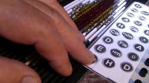 Схема клавиш советской гармони Ля-мажор