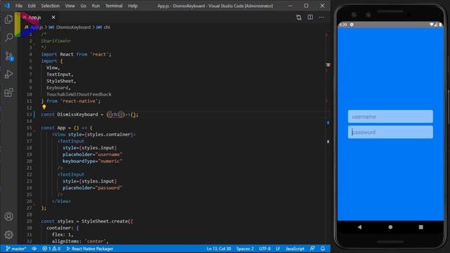 How to Dismiss/Hide the Keyboard in React Native (Simple & re-usable) смотреть онлайн