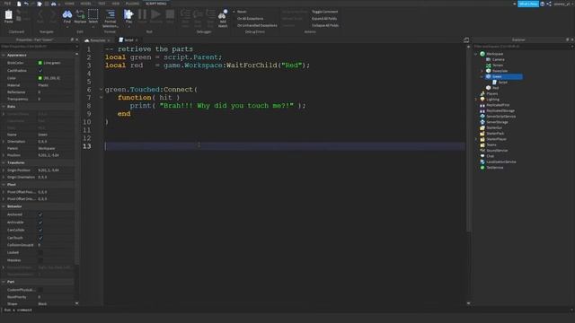 Roblox Studio Tutorial | How to use events смотреть онлайн