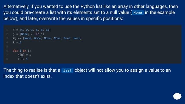 Why does this iterative list-growing code give IndexError: list assignment index out of range? How смотреть онлайн