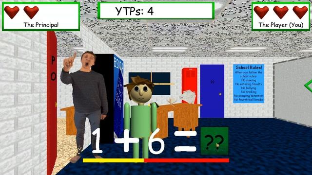Baldi's Mathin' Mondays: Week 1(Principal VS Player) #01 - Baldi's Basics fangame смотреть онлайн