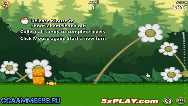 Игры для детей Голодный хамелеон смотреть онлайн