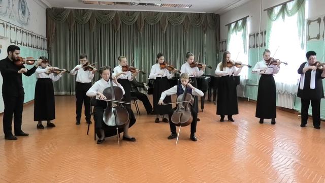 Ансамбль скрипкачей и виолончелистов "Экспромт". И. Тамарин "Старинный гобелен" смотреть онлайн