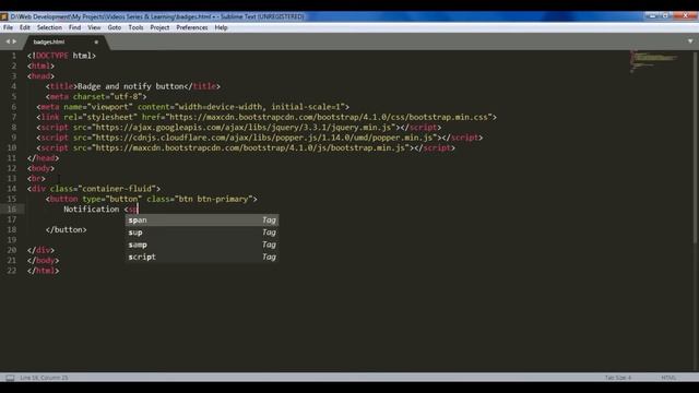 Bootstrap Badges and their properties tutorials смотреть онлайн